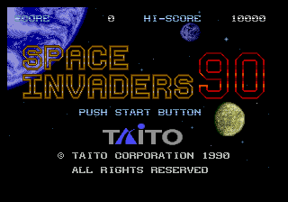 Space Invaders 90 Title Screen